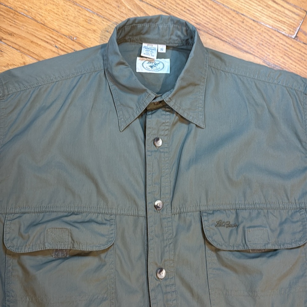 🌴🎣LL BEAN FLY FISHING SHIRT - OLIVE GREEN - MENS SMALL🎣🌴 - Picture 2 of 9